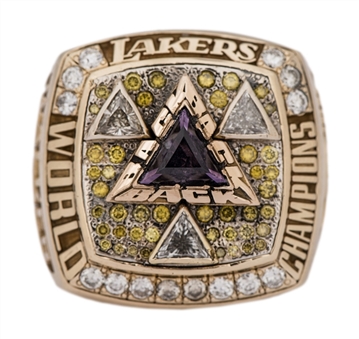 2002 Los Angeles Lakers NBA Championship Players Ring (Samaki Walker) With Original Presentation Box